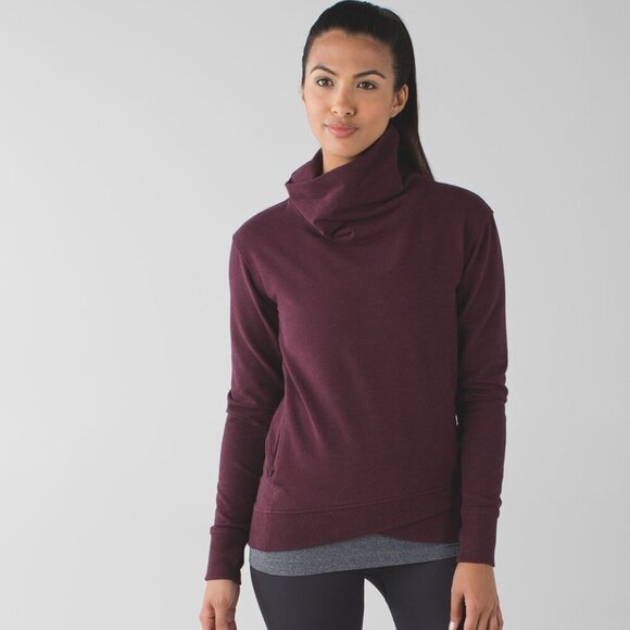 Lululemon On The Double Pullover Heathered Bordeaux Drama Size 2 - Picture 10 of 14